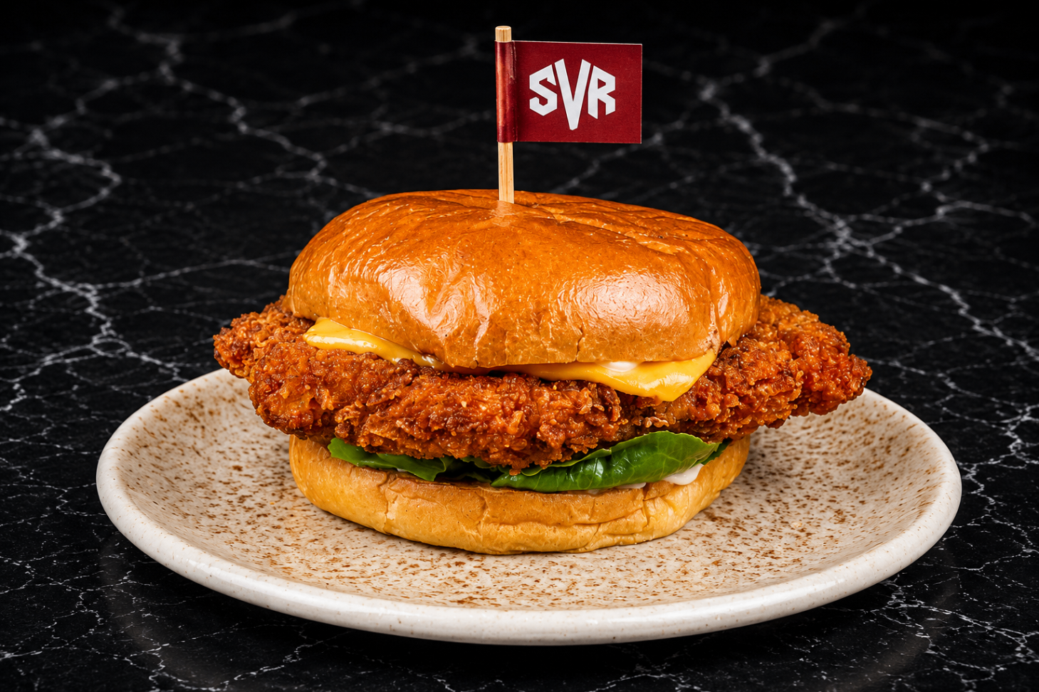 Crispy chicken burger